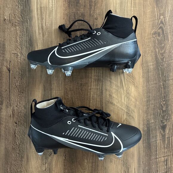 Nike Vapor Edge Pro 360 2 Detachable Football Cleats Men Size 11.5 Black Grey